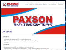 Tablet Screenshot of paxsonnigeria.com